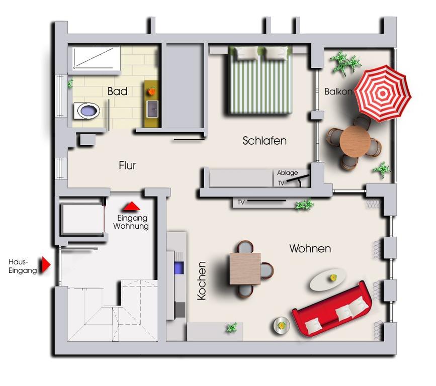 קסנטן Ferienwohnung Kurpark מראה חיצוני תמונה